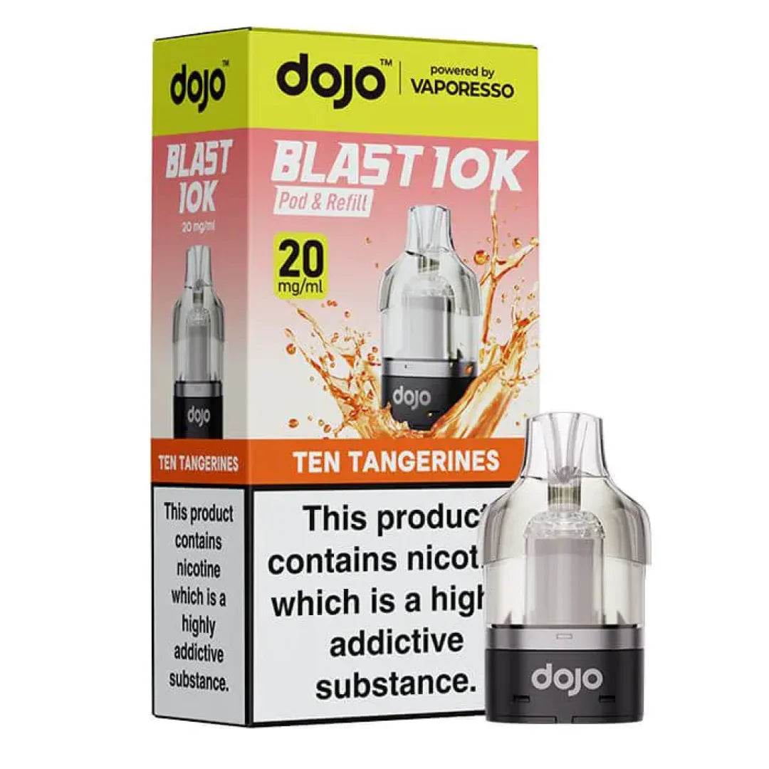 Ten Tangeries flavour Dojo Blast 10K Replacement Pods