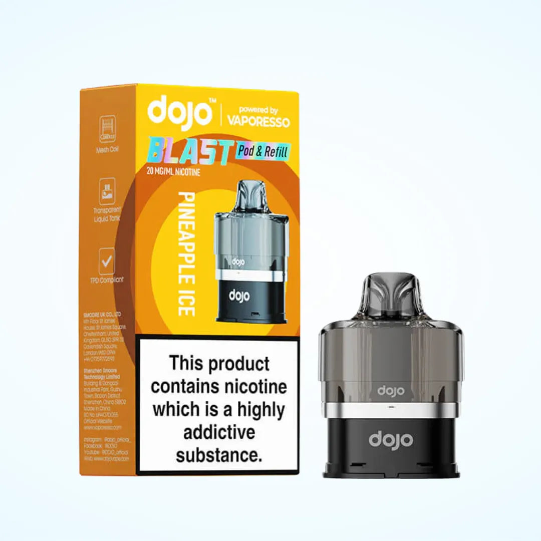 Pineapple Ice flavoured Dojo Blast Replacement Pod in Yellow Colour