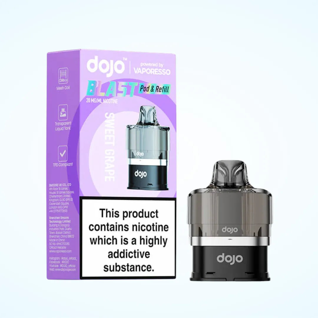 Sweet Grape flavoured Dojo Blast Replacement Pod in Light Purple Colour