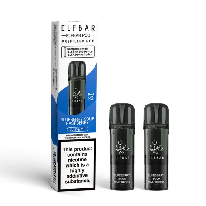 Blue Sour Raspberry flavoured ELFBAR 600 Prefilled Pod