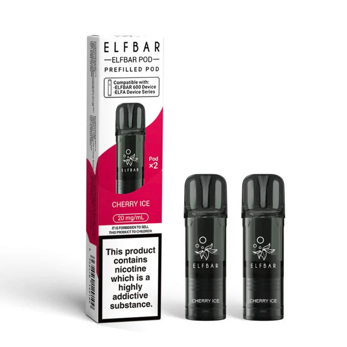 Cherry Ice flavoured ELFBAR 600 Prefilled Pod