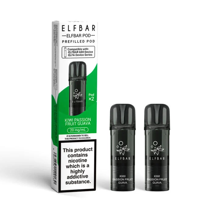 Kiwi Passion Fruit Guava flavoured ELFBAR 600 Prefilled Pod