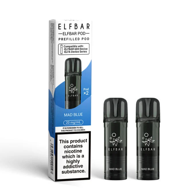 Mad Blue flavoured ELFBAR 600 Prefilled Pod