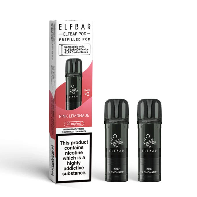 Pink Lemonade flavoured ELFBAR 600 Prefilled Pod