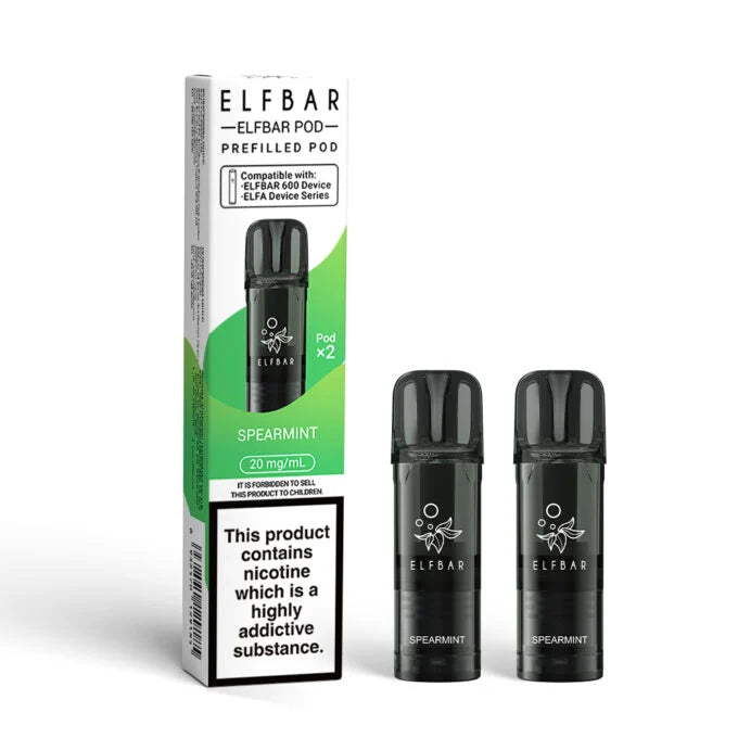 Spearmint flavoured ELFBAR 600 Prefilled Pod