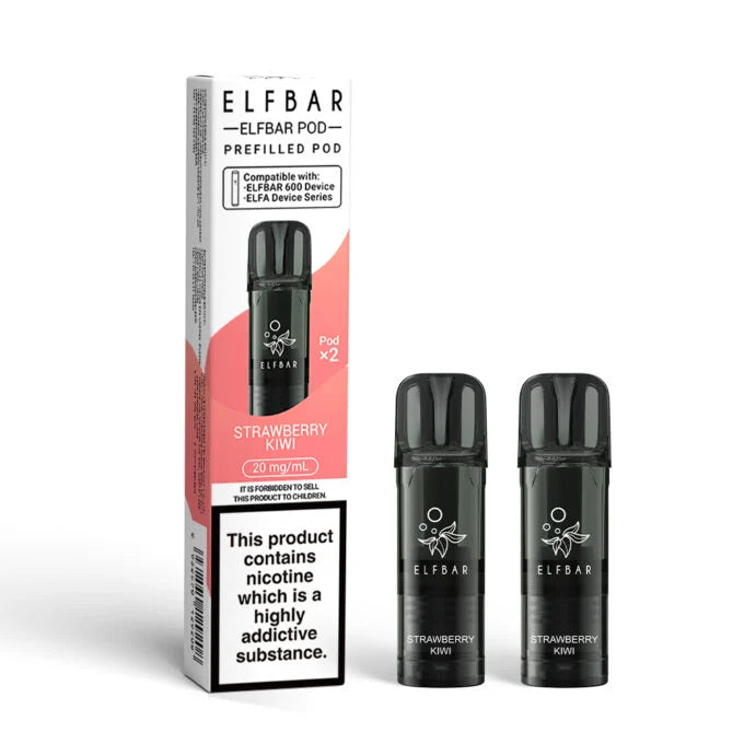Strawberry Kiwi flavoured ELFBAR 600 Prefilled Pod