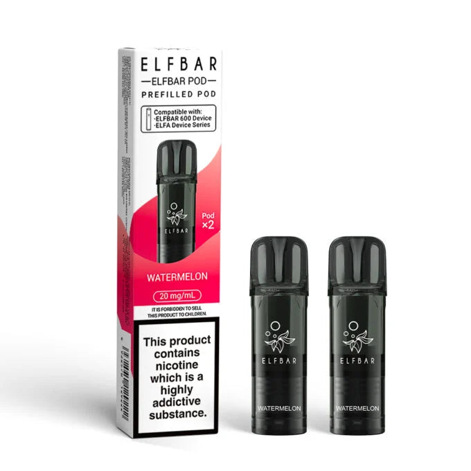 Watermelon flavoured ELFBAR 600 Prefilled Pod
