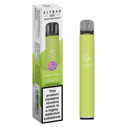 Apple Peach flavoured ELFBAR 600 Prefilled Pod Kit