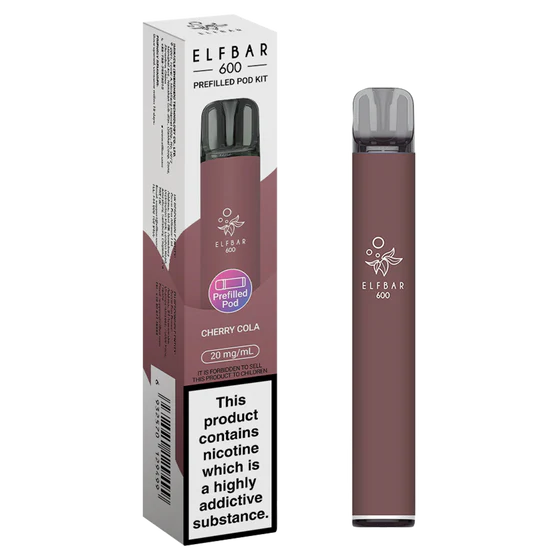 Cherry Cola flavoured ELFBAR 600 Prefilled Pod Kit