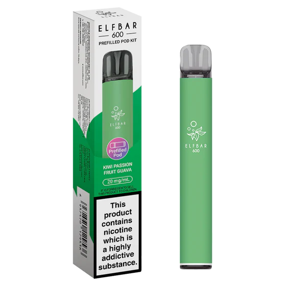 Kiwi Passion Fruit Guava flavoured ELFBAR 600 Prefilled Pod Kit