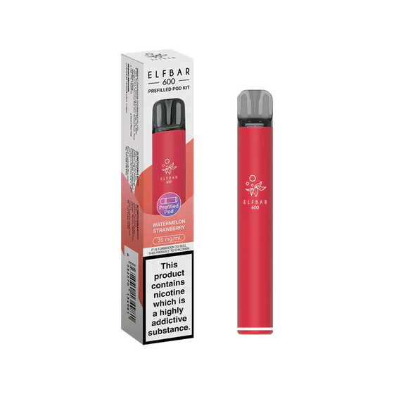 Watermelon Strawberries flavoured ELFBAR 600 Prefilled Pod Kit