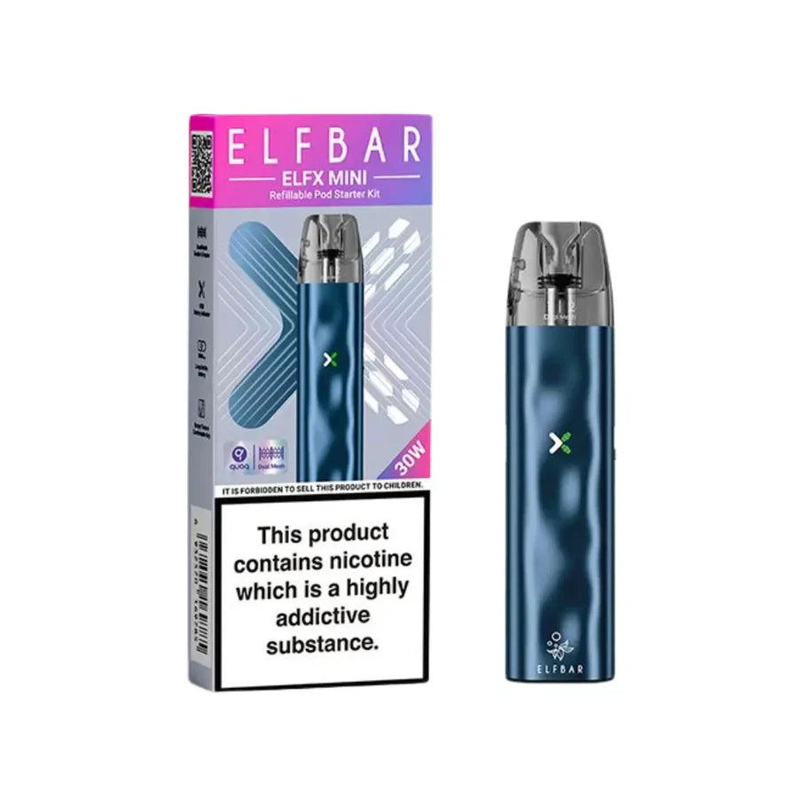 Ocean coloured ELFX Mini Prefilled Vape Kit