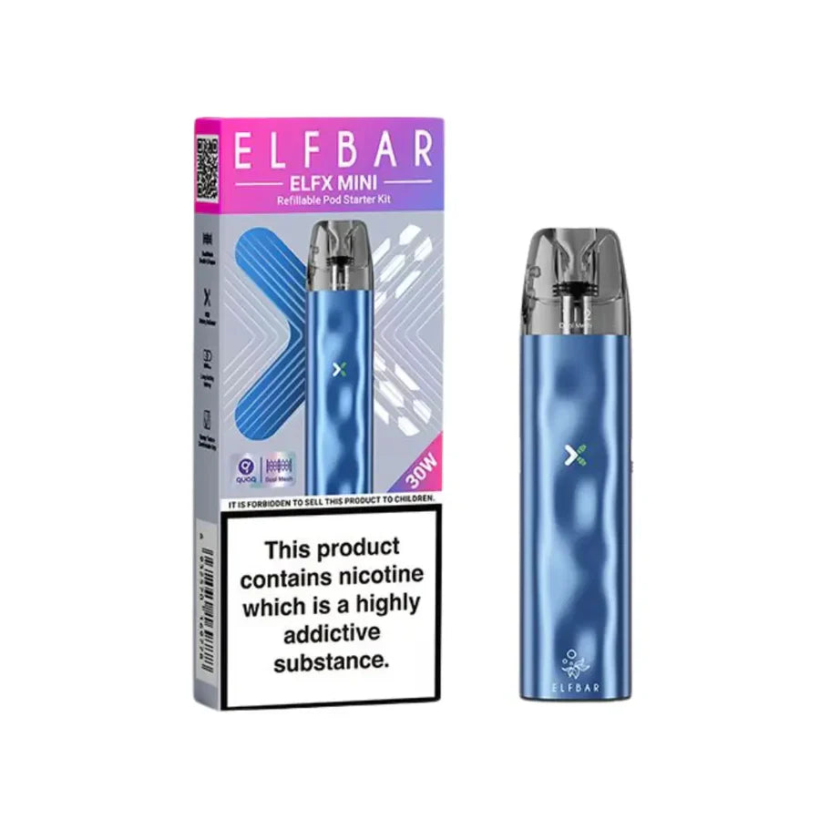 Sky coloured ELFX Mini Prefilled Vape Kit