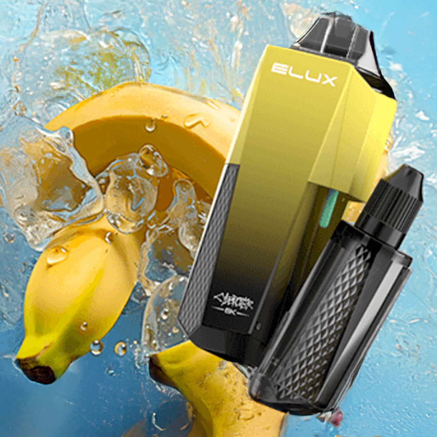 Banana Ice flavoured Elux Cyberover 6K