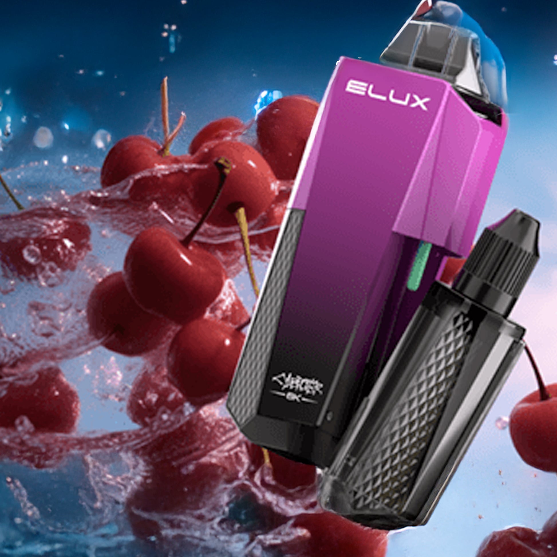 Fizzy Cherry flavoured Elux Cyberover 6K