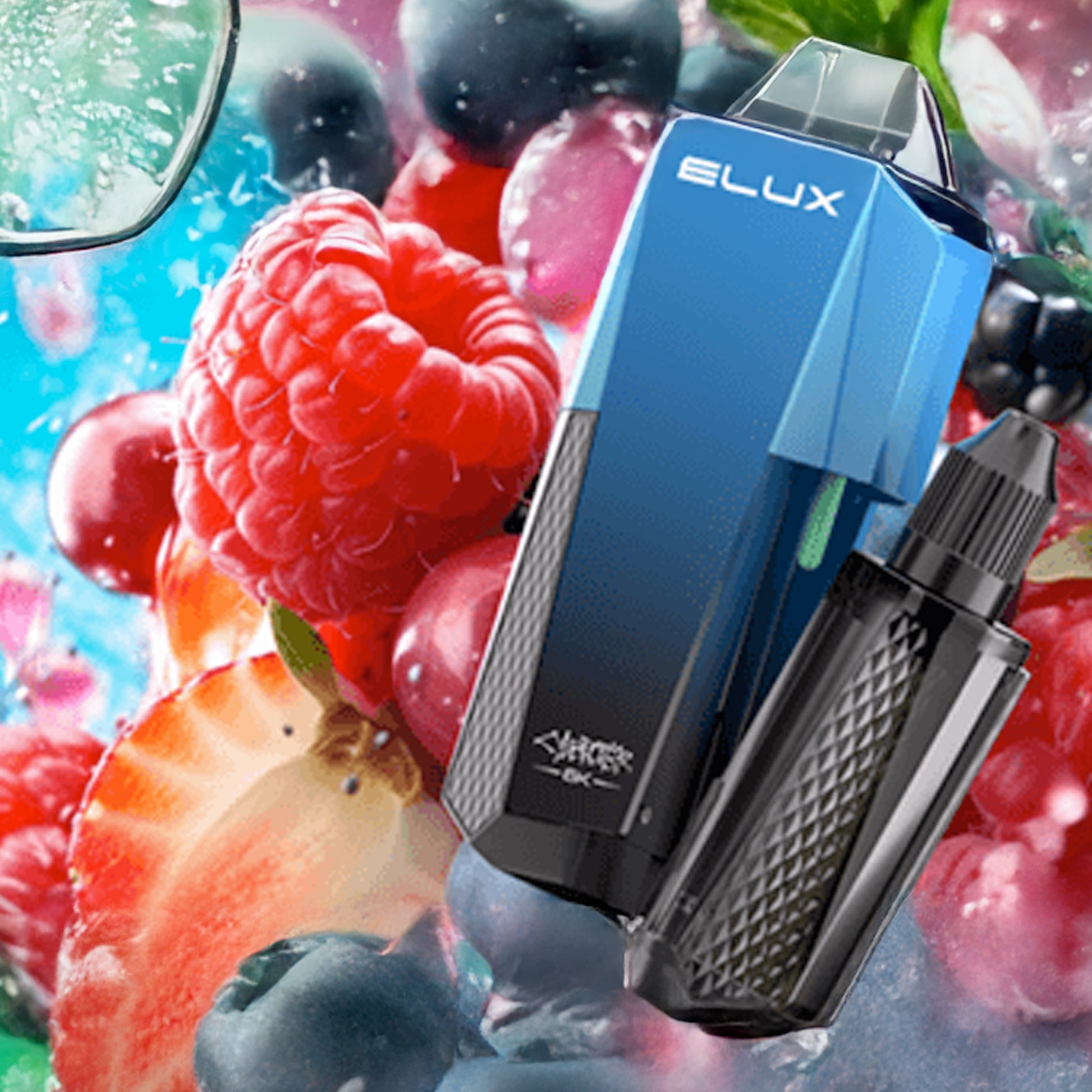 Mr Blue flavoured Elux Cyberover 6K