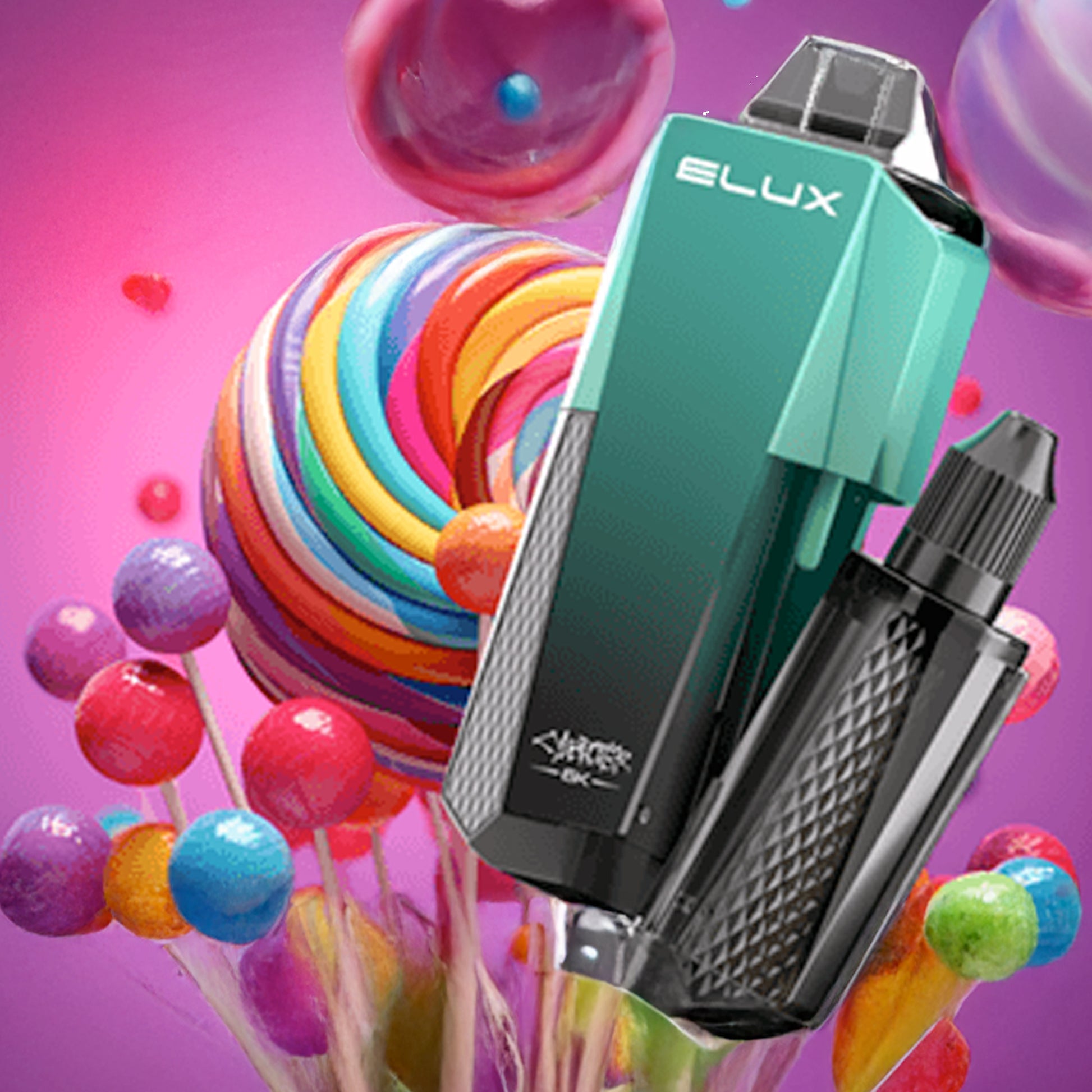 Rainbow flavoured Elux Cyberover 6K