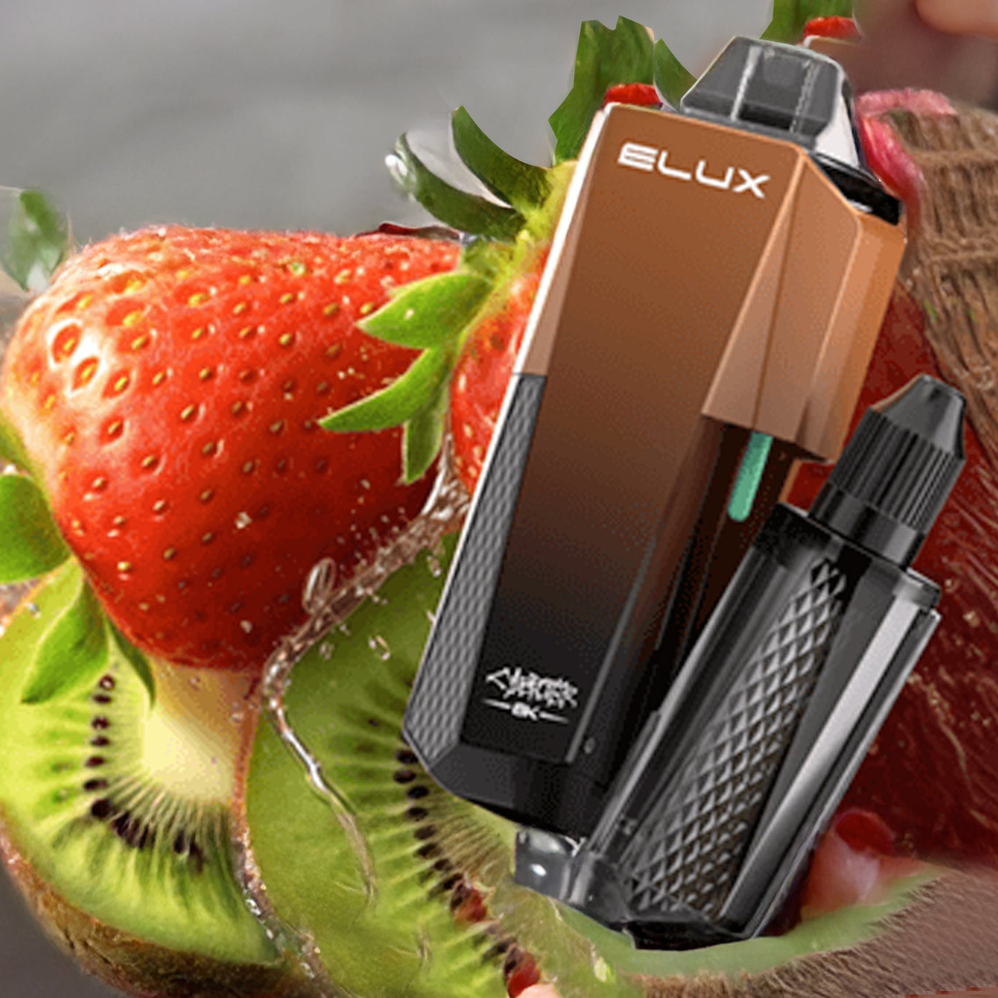 Strawberry & Kiwi flavoured Elux Cyberover 6K
