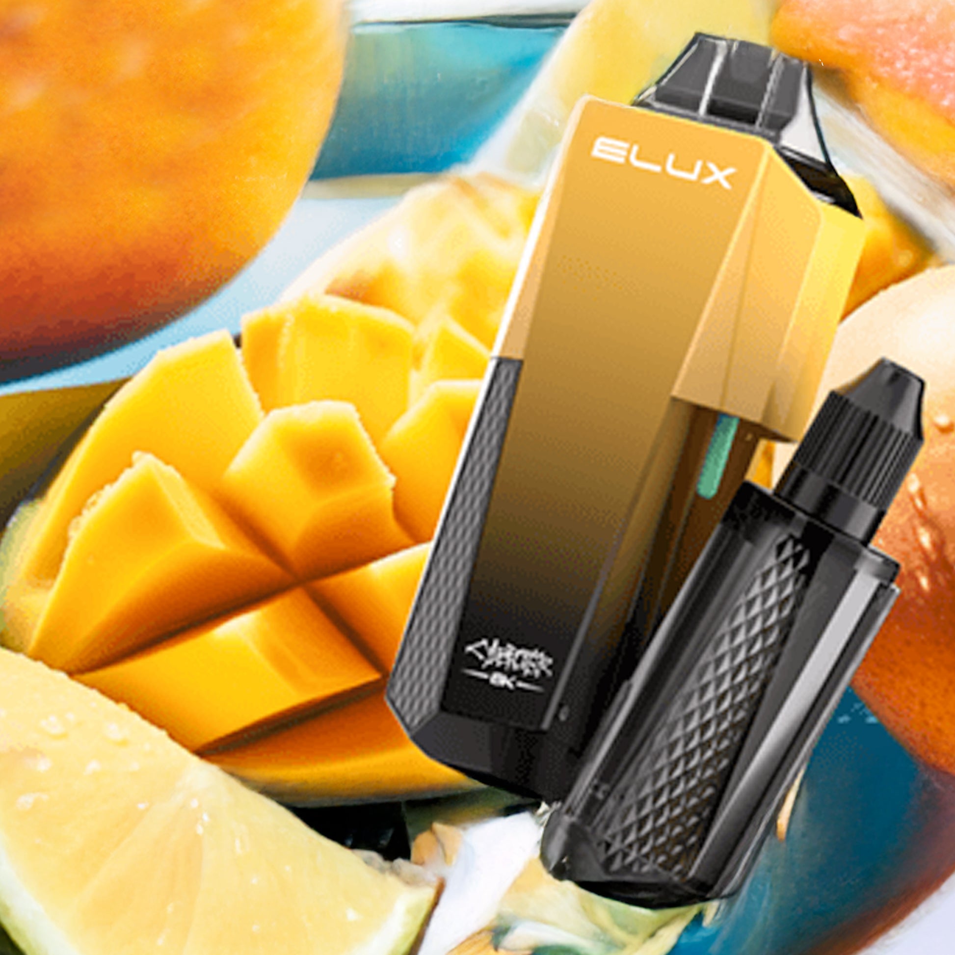 Triple Mango flavoured Elux Cyberover 6K