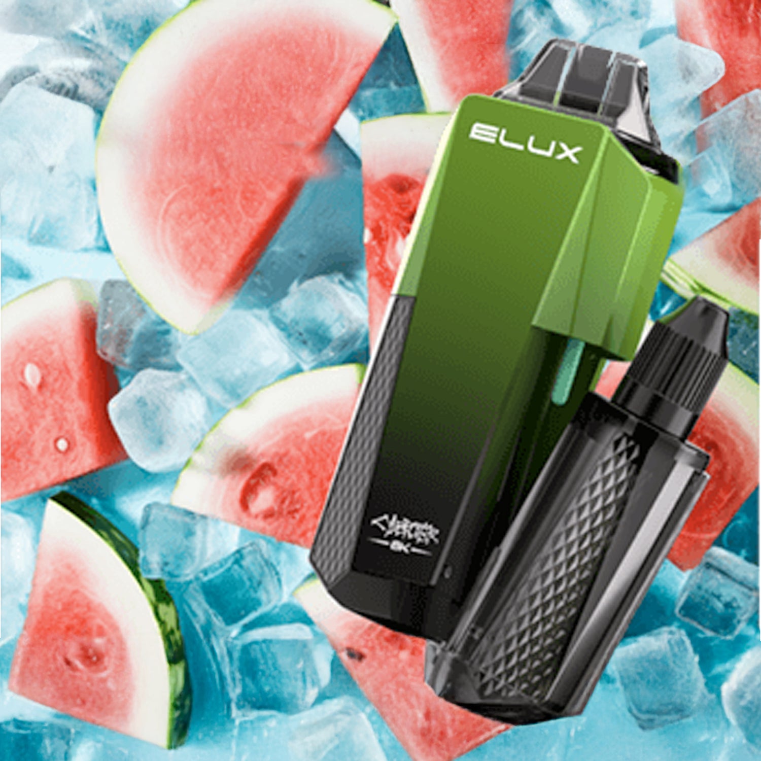 Watermelon Ice flavoured Elux Cyberover 6K