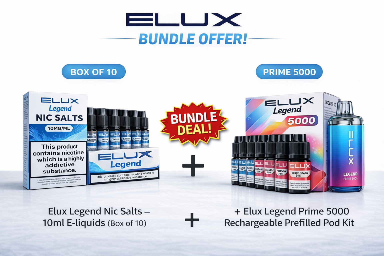 elux legend rechargeable Buy Elux Vape Liquids Online | Elux Legend Flavours main image 1