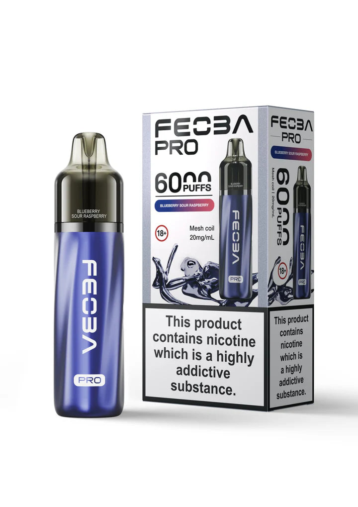 Blueberry Sour Raspberry flavoured Feoba Pro 6000 Prefilled Vape Kit in Blue