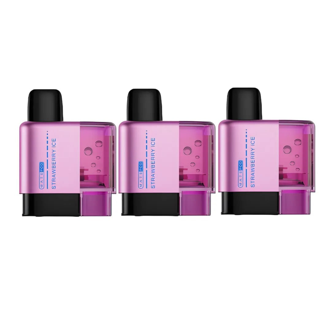 Strawberry Ice flavoured FUMOT MATE 10K Prefilled Pod 20MG in Pink Colour