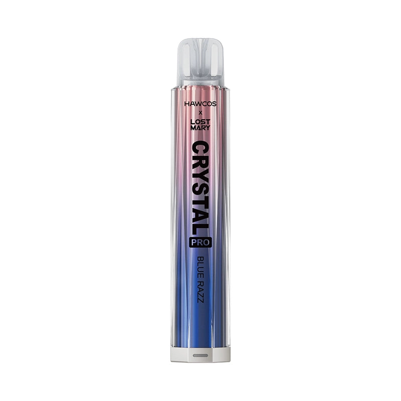 Blue Razz flavoured Hawcos x Lost Mary Crystal Pro Prefilled Pod Kit in Orange and Blue Colour