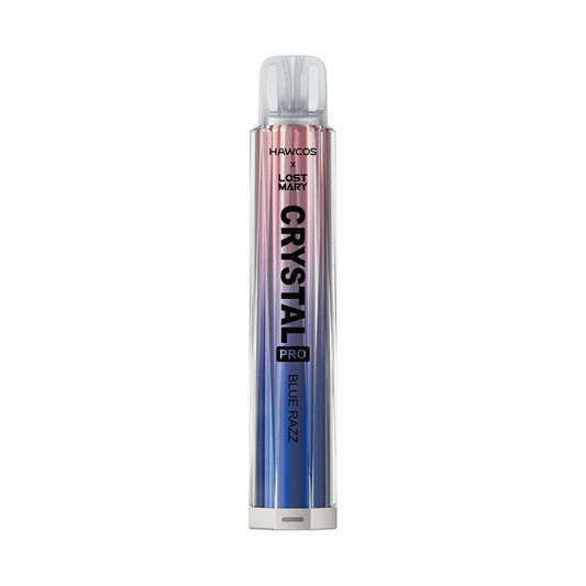 Blue Razz flavoured Hawcos x Lost Mary Crystal Pro Prefilled Pod Kit in Orange and Blue Colour