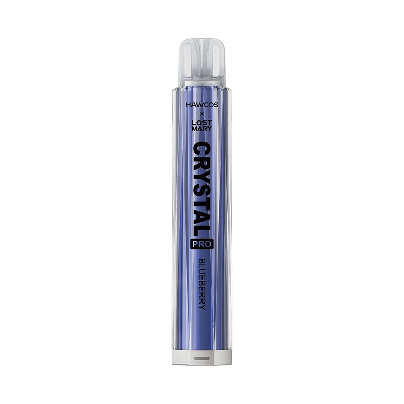Blueberry flavoured Hawcos x Lost Mary Crystal Pro Prefilled Pod Kit in Dark Blue Colour