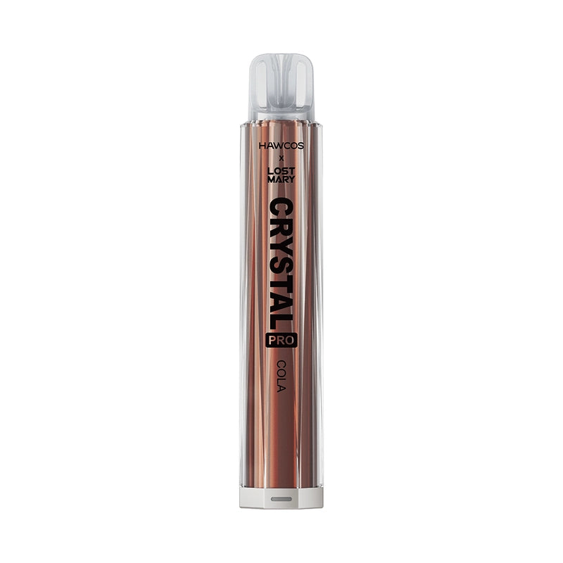 Cola flavoured Hawcos x Lost Mary Crystal Pro Prefilled Pod Kit in Brown Colour