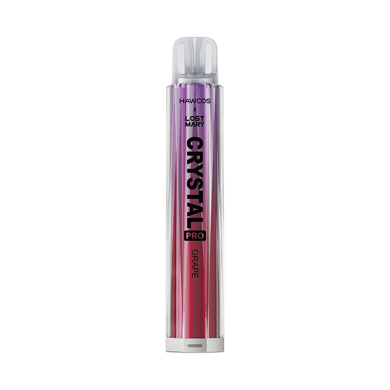 Grape flavoured Hawcos x Lost Mary Crystal Pro Prefilled Pod Kit in Purple Red Collour