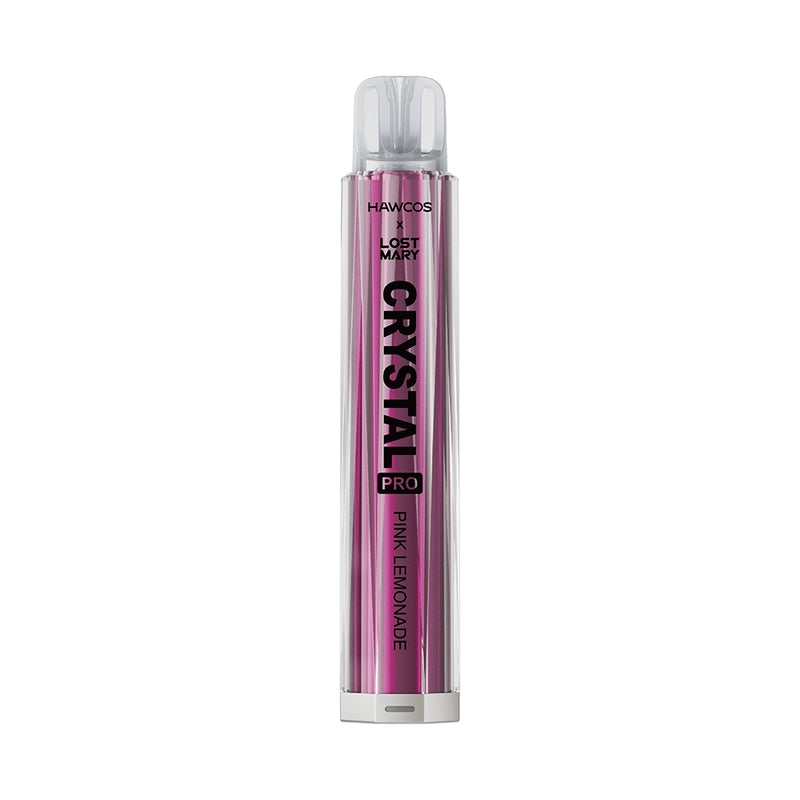 Pink Lemonade flavoured Hawcos x Lost Mary Crystal Pro Prefilled Pod Kit in Pink Colour