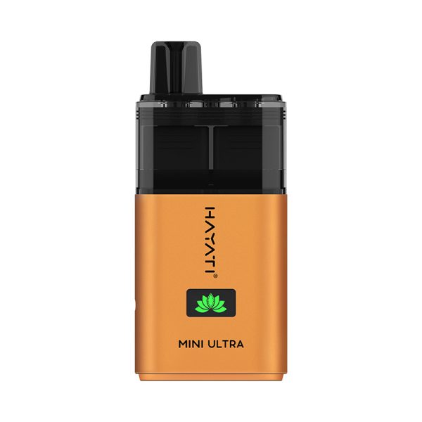 Cherry Ice / Peach Mango flavoured Hayati Mini Ultra 1500 Vape Kit in Orange