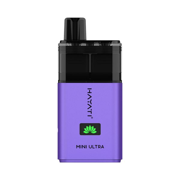 Grape GB / Strawberry GB flavoured Hayati Mini Ultra 1500 Vape Kit in Purple
