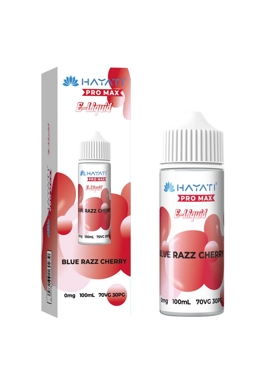Blue Razz Cherry flavoured Hayati Pro Max E-liquid 100ml Shortfill