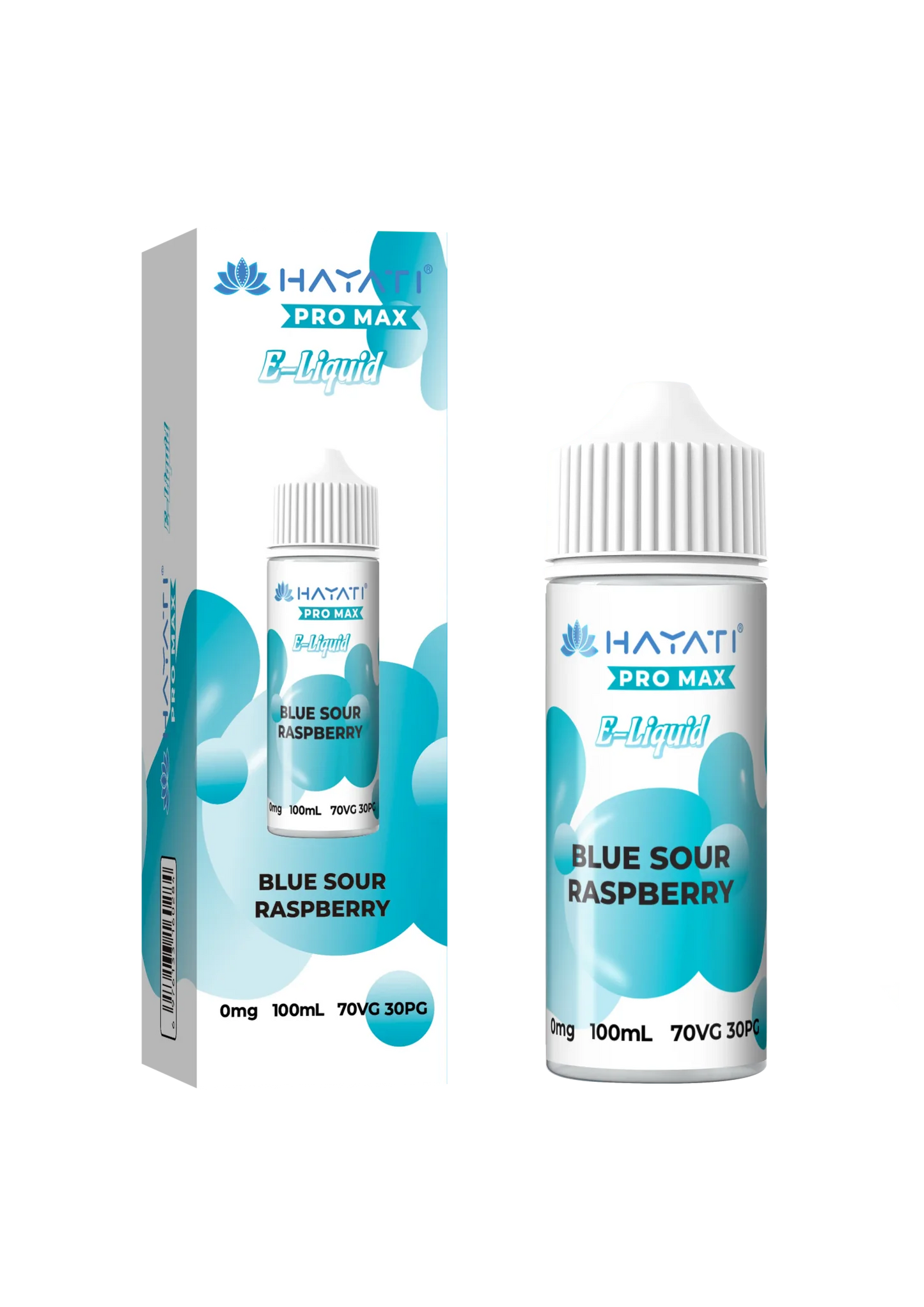 Blue Sour Raspberry flavoured Hayati Pro Max E-liquid 100ml Shortfill