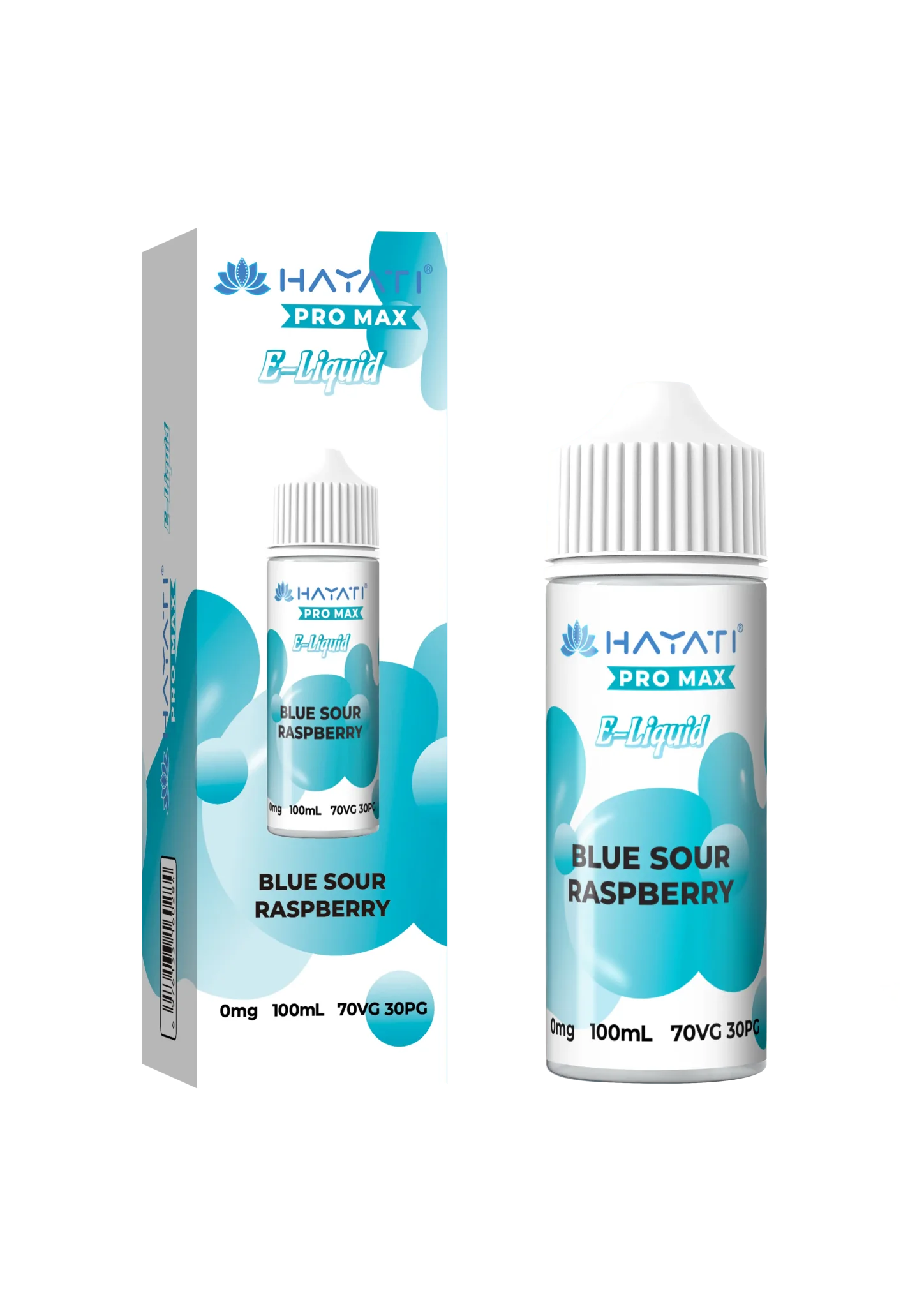 Blue Sour Raspberry flavoured Hayati Pro Max E-liquid 100ml Shortfill