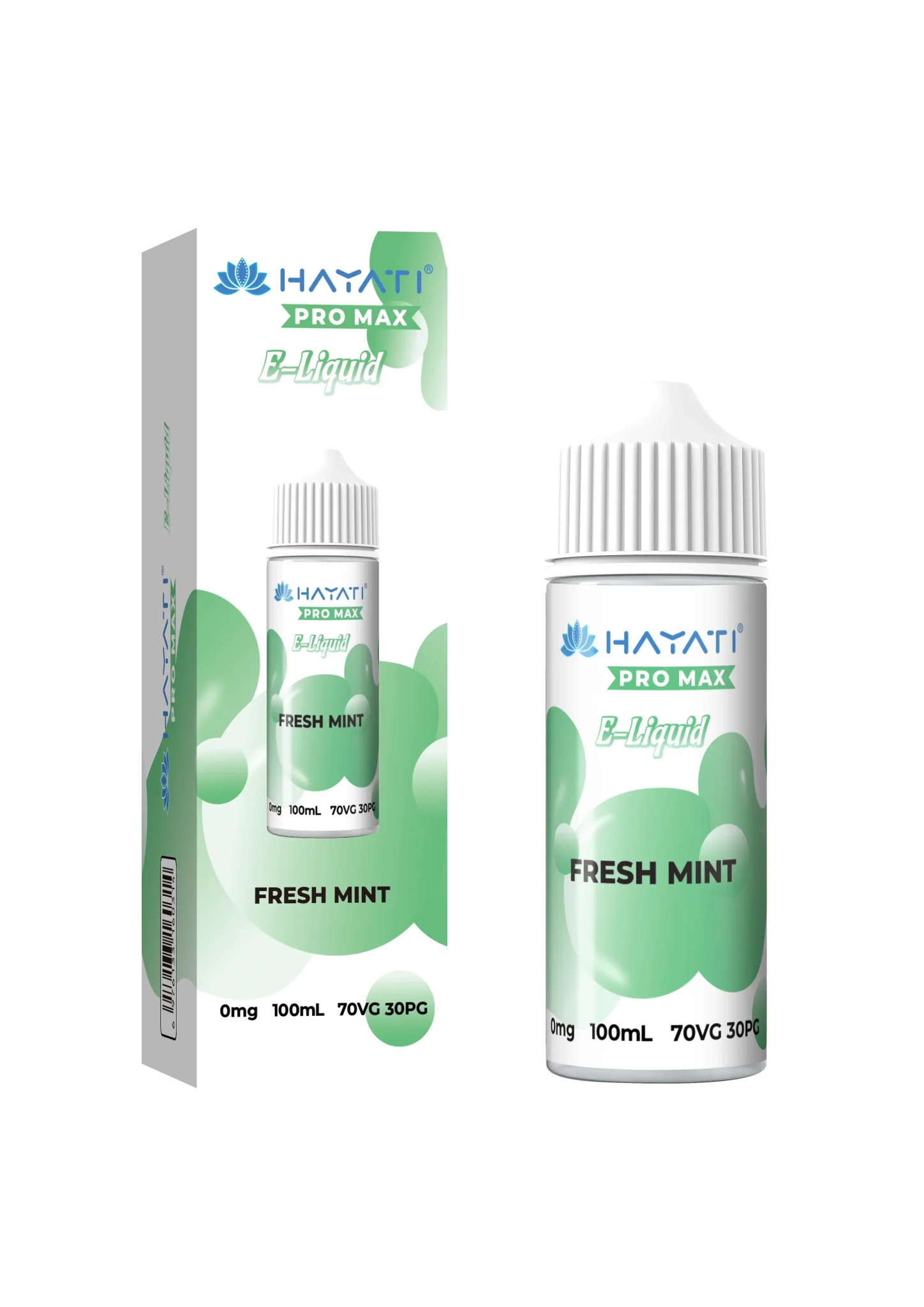 Fresh Mint flavoured Hayati Pro Max E-liquid 100ml Shortfill