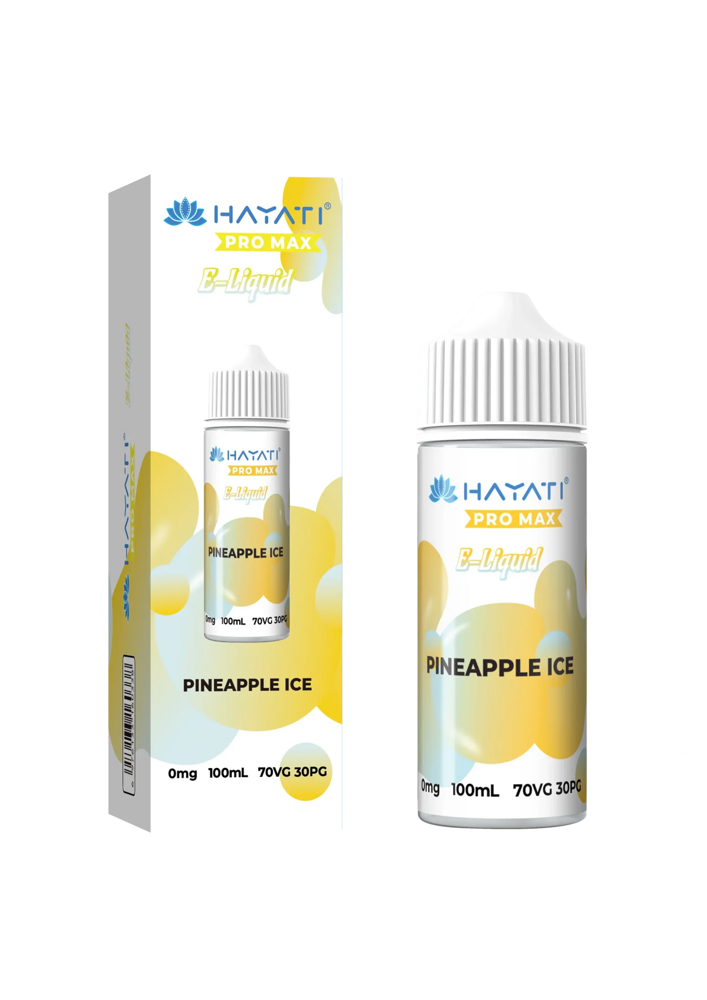 Pineapple Ice flavoured Hayati Pro Max E-liquid 100ml Shortfill
