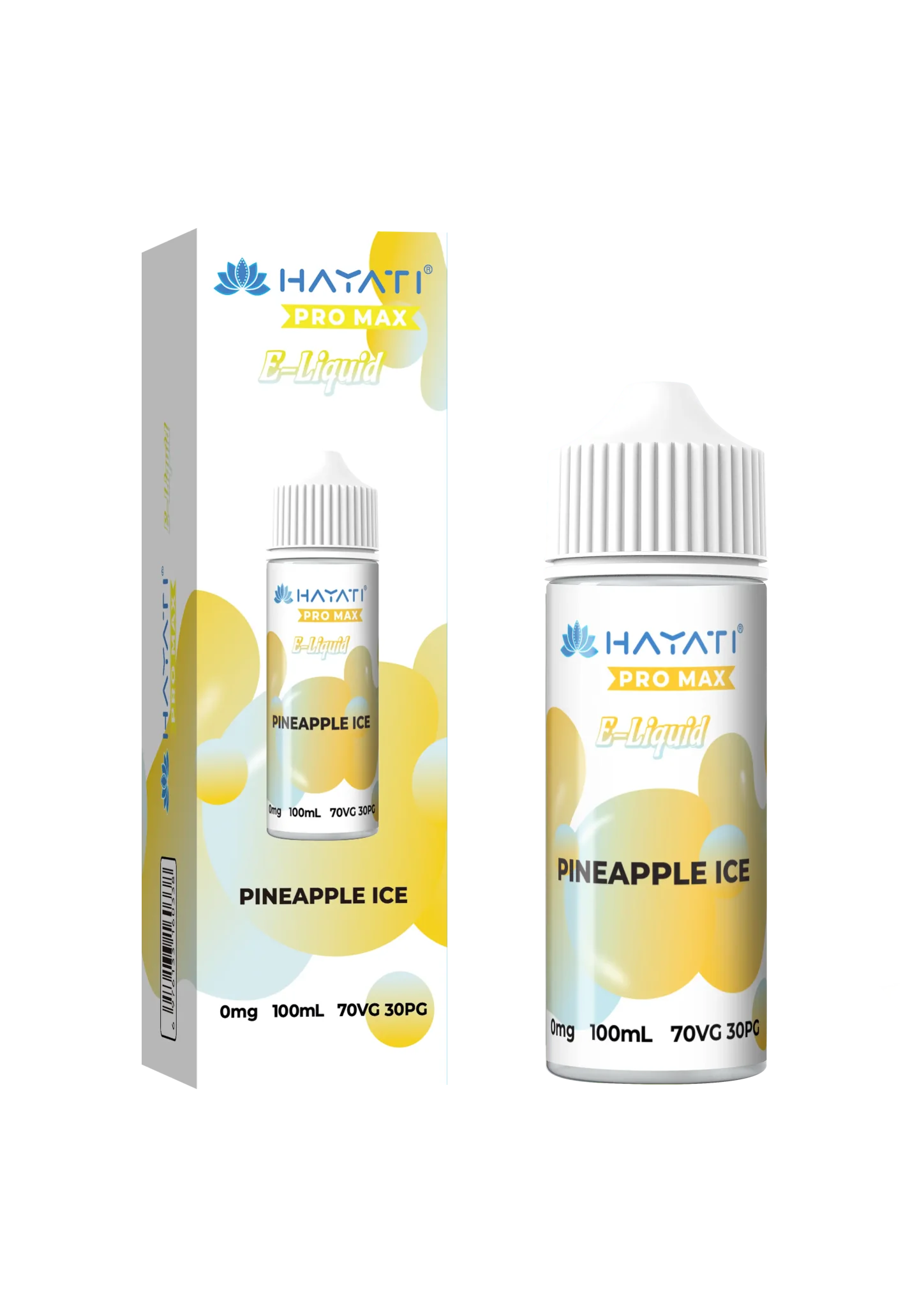 Pineapple Ice flavoured Hayati Pro Max E-liquid 100ml Shortfill