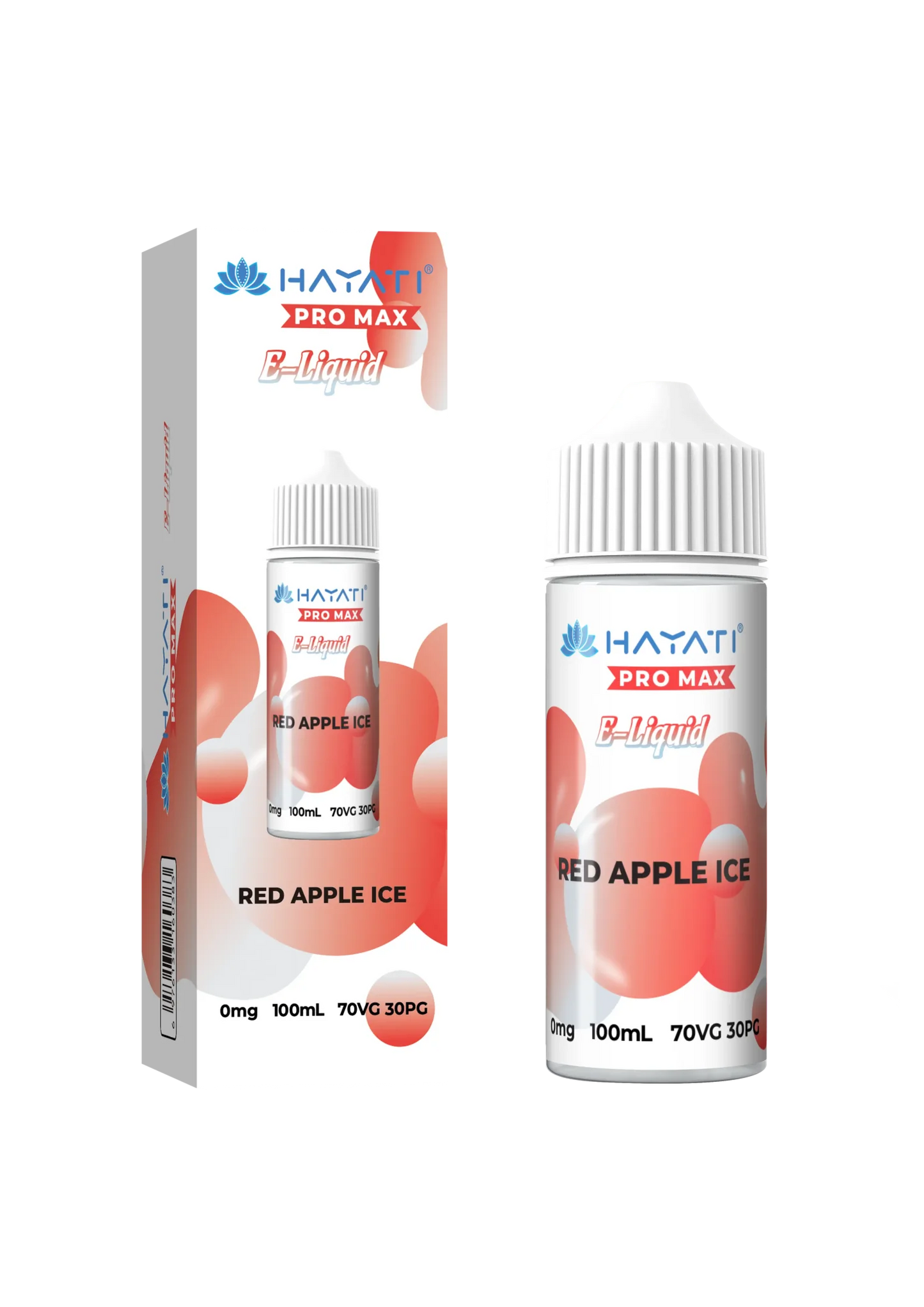 Red Apple Ice flavoured Hayati Pro Max E-liquid 100ml Shortfill