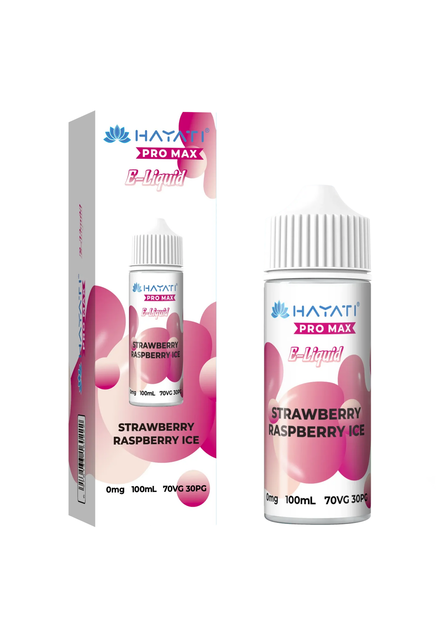 Strawberry Raspberry Ice flavoured Hayati Pro Max E-liquid 100ml Shortfill