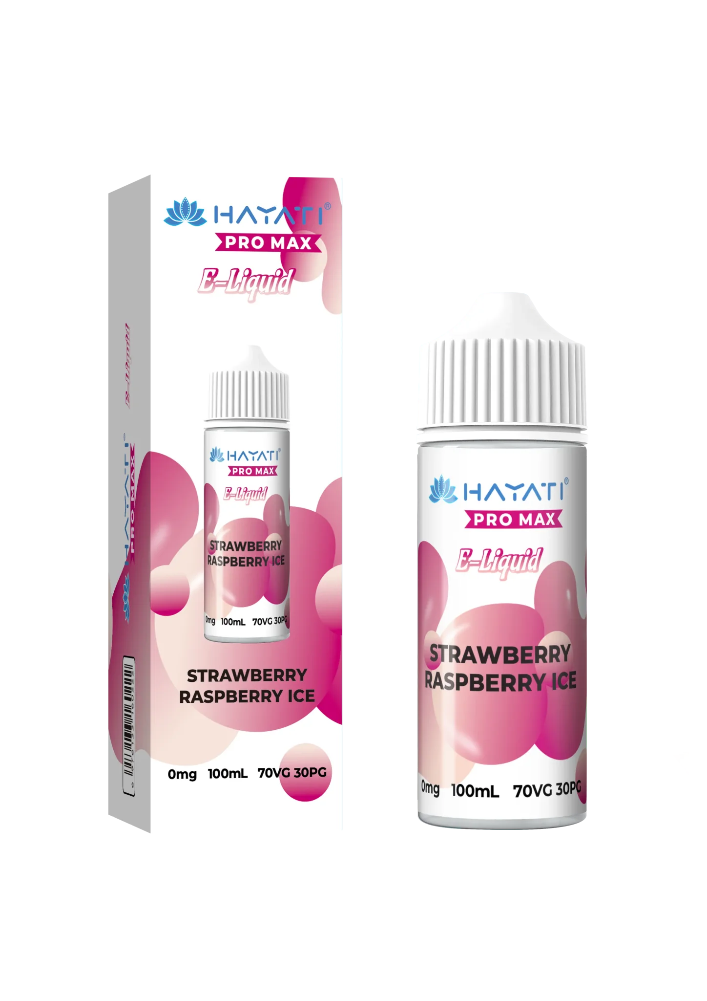 Strawberry Raspberry Ice flavoured Hayati Pro Max E-liquid 100ml Shortfill