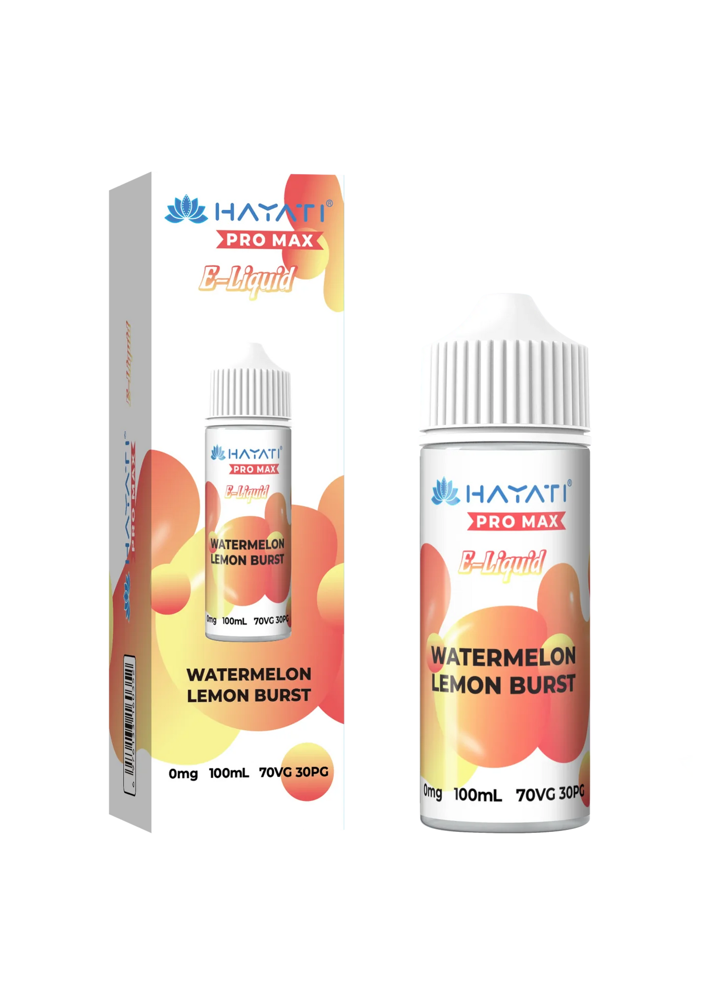 Watermelon Lemon Burst flavoured Hayati Pro Max E-liquid 100ml Shortfill