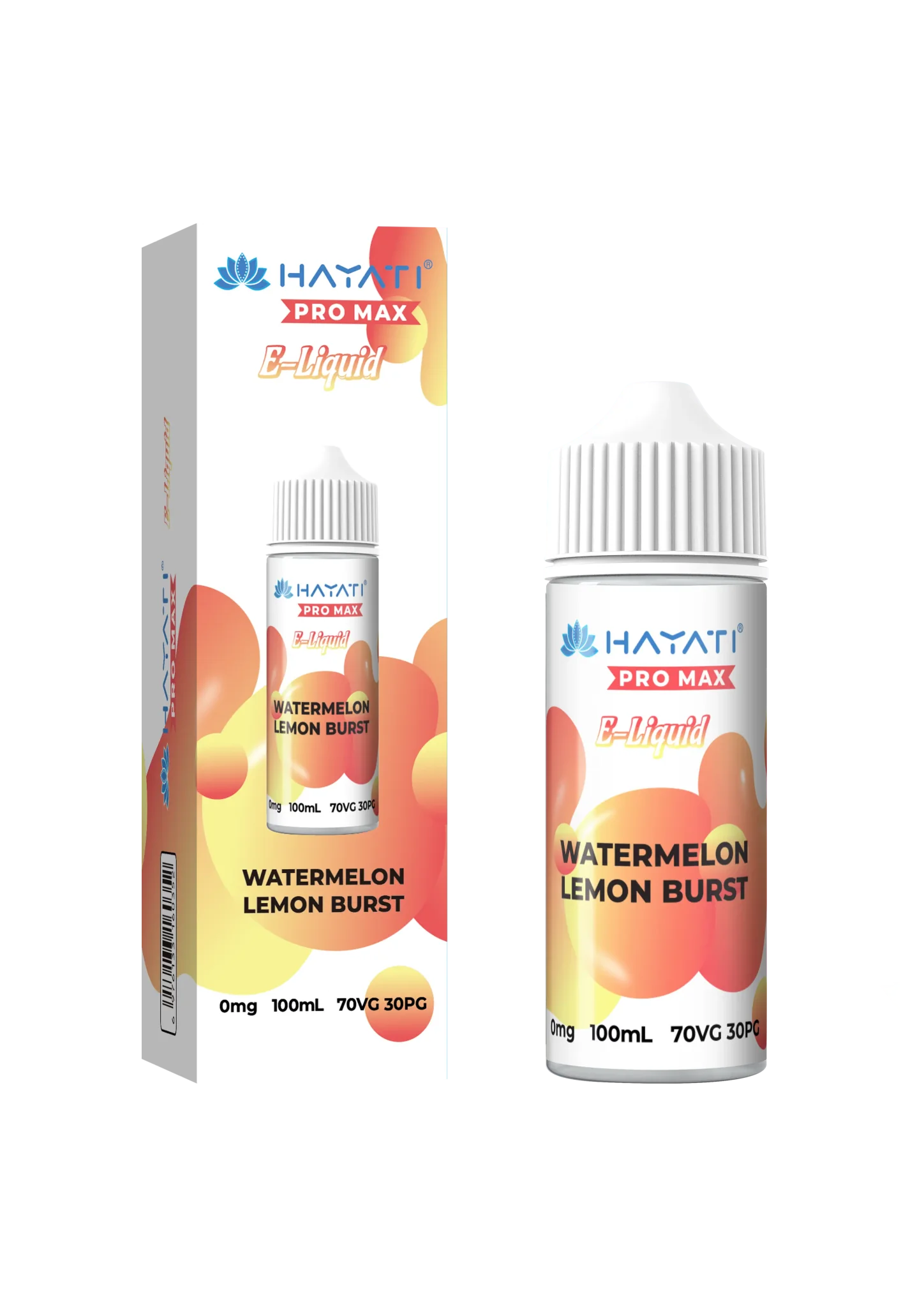Watermelon Lemon Burst flavoured Hayati Pro Max E-liquid 100ml Shortfill