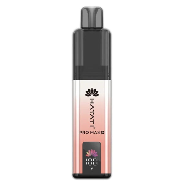 Juicy Peach flavour Hayati Pro Max Plus 6000 Prefilled Vape Kit in Light Pink