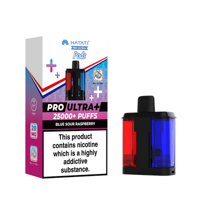 Hayati Pro Ultra Plus 25K Blue Sour Raspberry Flavored Prefilled Pod