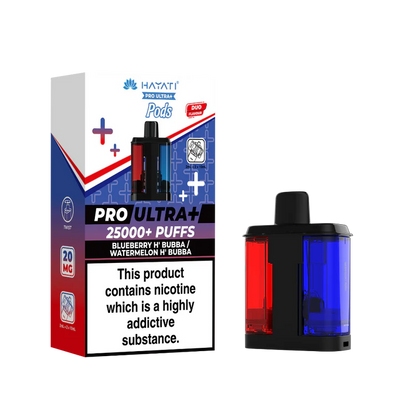 Hayati Pro Ultra Plus 25K Blueberry H' Bubba/Watermelon H' Bubba Flavored Prefilled Pod