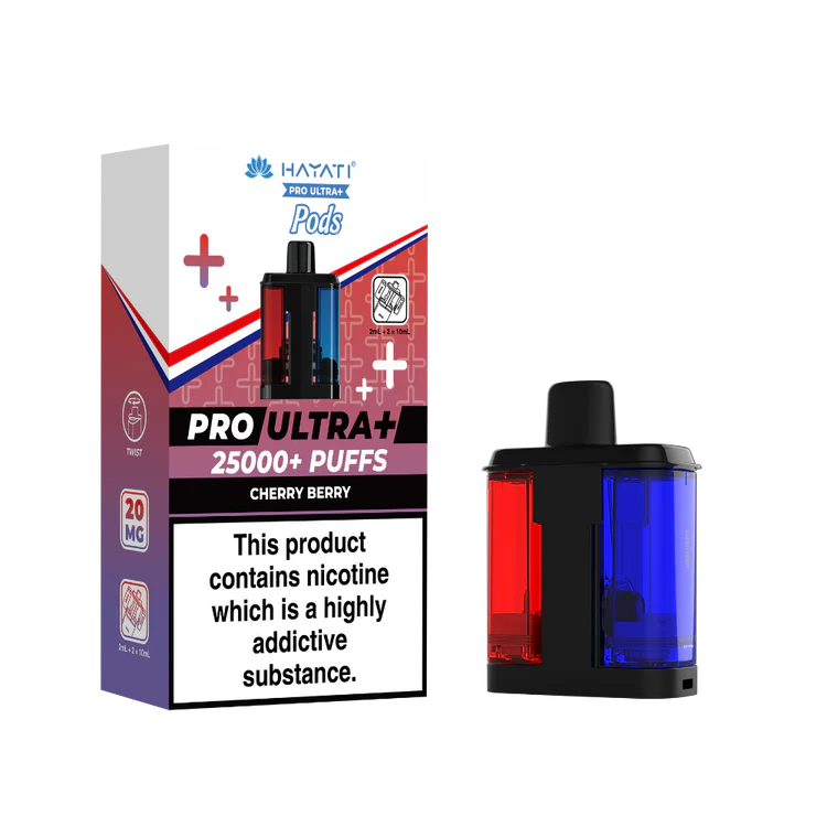 Hayati Pro Ultra Plus 25K Cherry Berry Flavoured Prefilled Pod